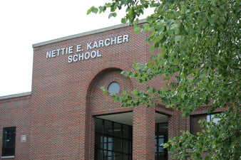 Exterior of Nettie E. Karcher School